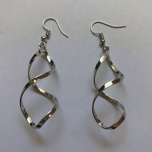 Silver infinity earrings